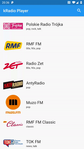 Another Awesome Online Radio Player with flutter