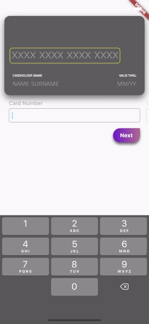 A beautiful UX through animation of credit card information input form with flutter