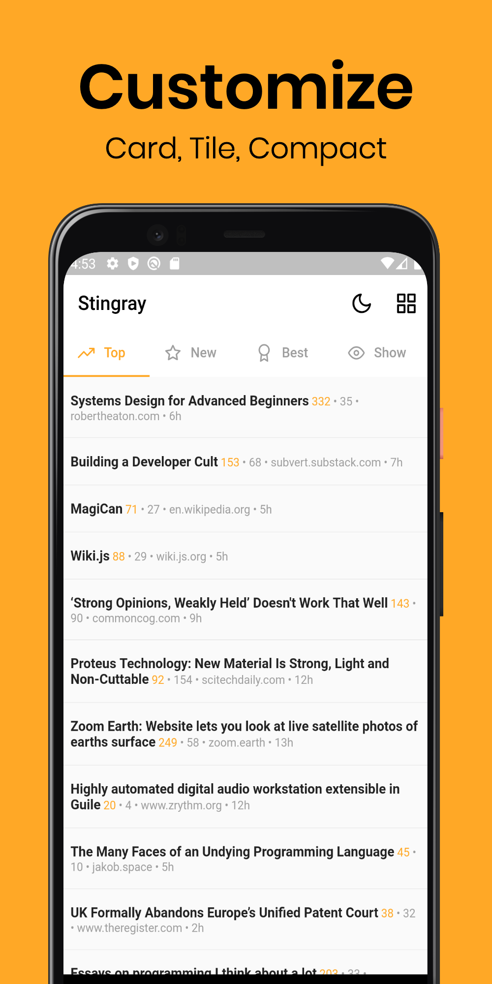 A beautiful Hacker News reader app built in Flutter