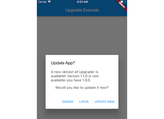 Flutter package for prompting users to upgrade