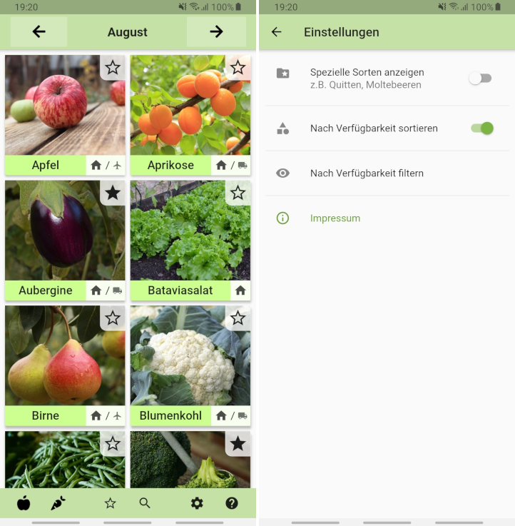 A seasonal foods calendar app written in Dart using Flutter | Best
