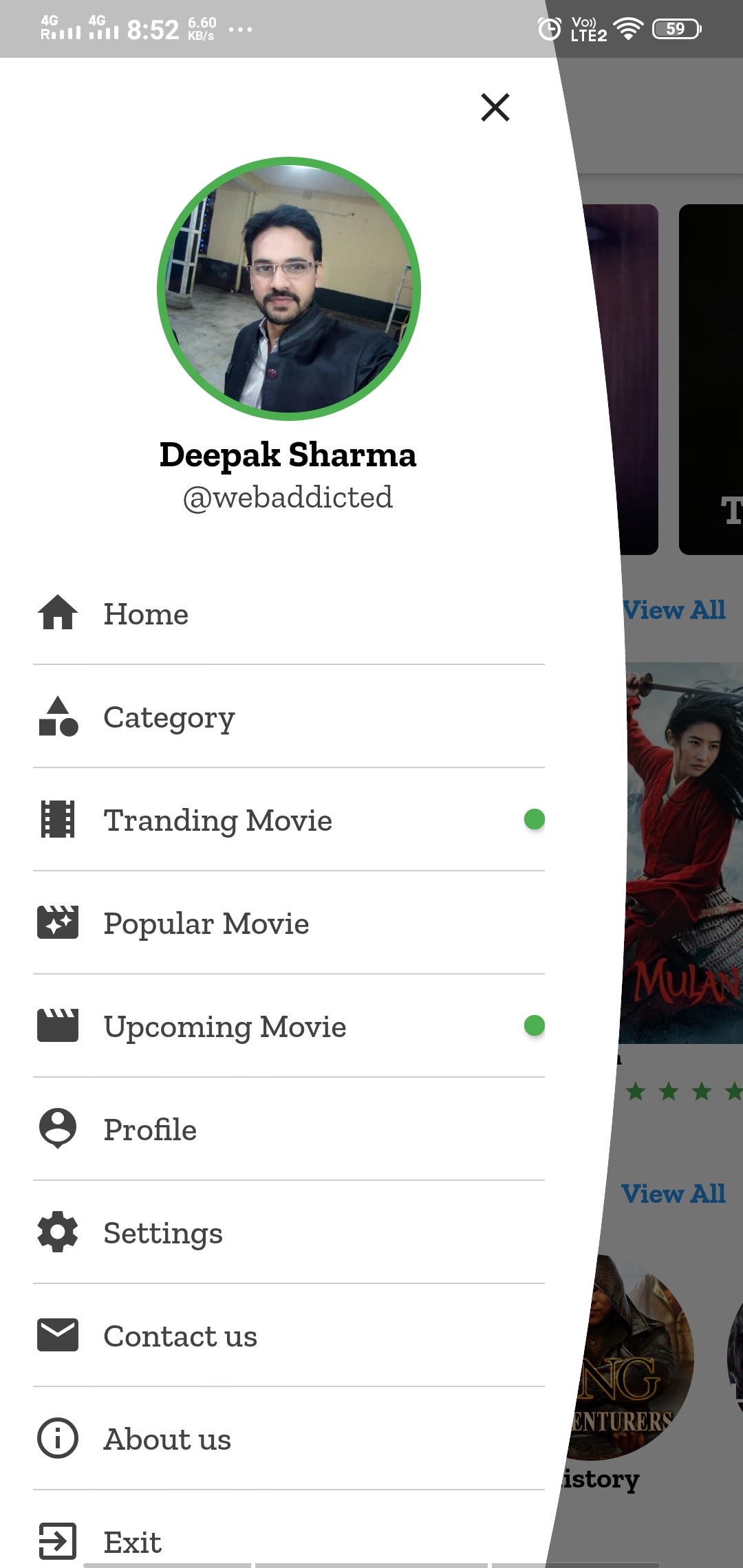 A fetch latest upcomming movies app with flutter