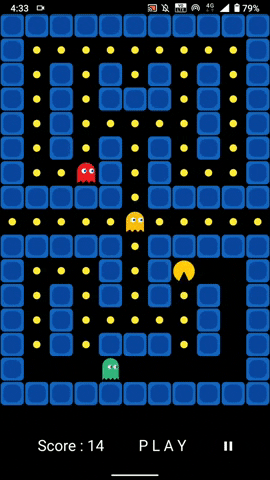 Vintage Pacman Game developed in Flutter