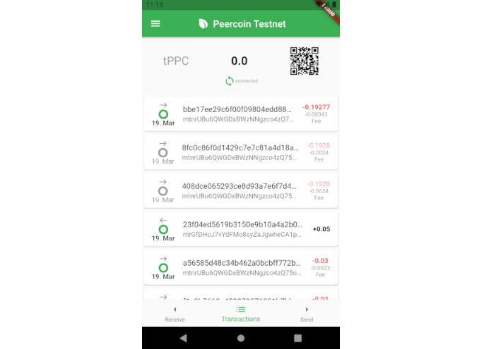 Wallet for Peercoin and Peercoin Testnet written in Flutter