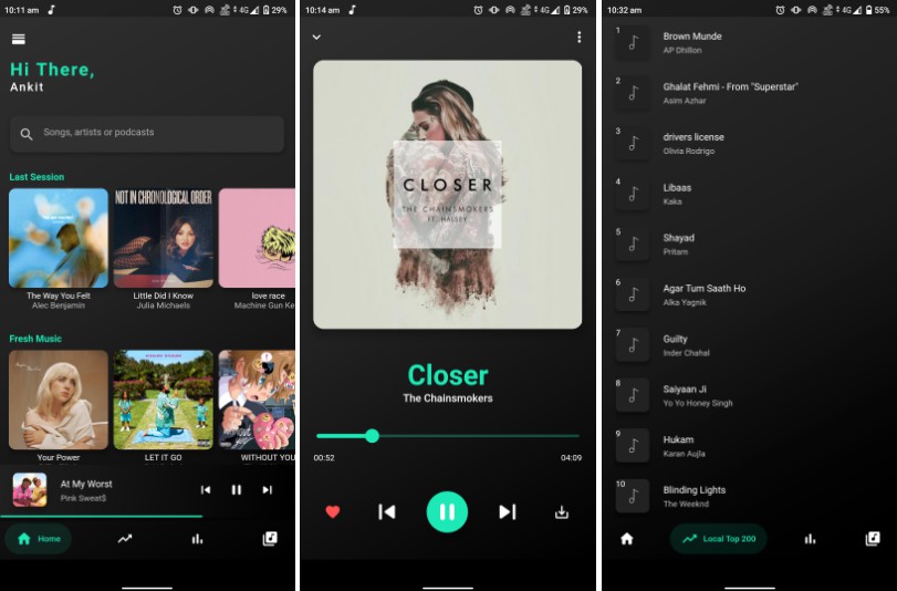 A Music Player App made with Flutter