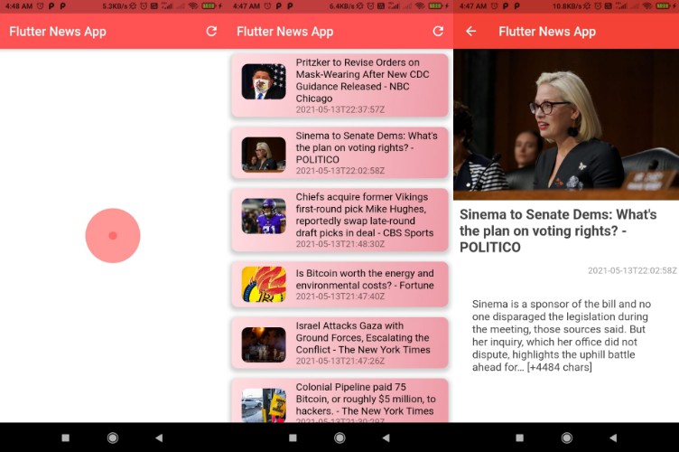 A News App in Flutter using the newsapi.org API and using Bloc