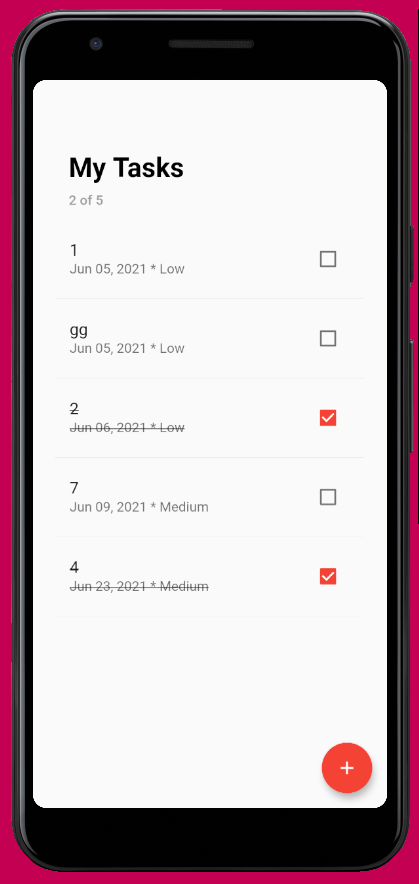 A Todo App Made with Flutter