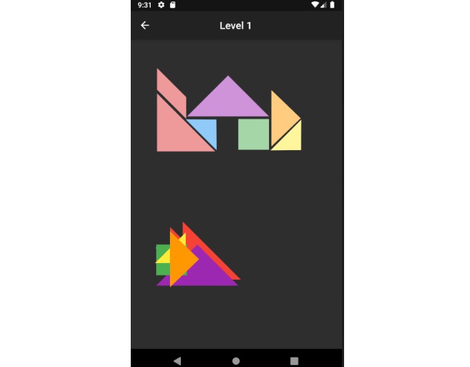 Tangram App created using flutte