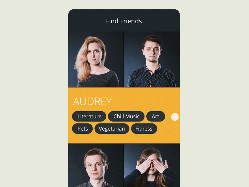 A Flutter app with flip animation to view profiles of friends