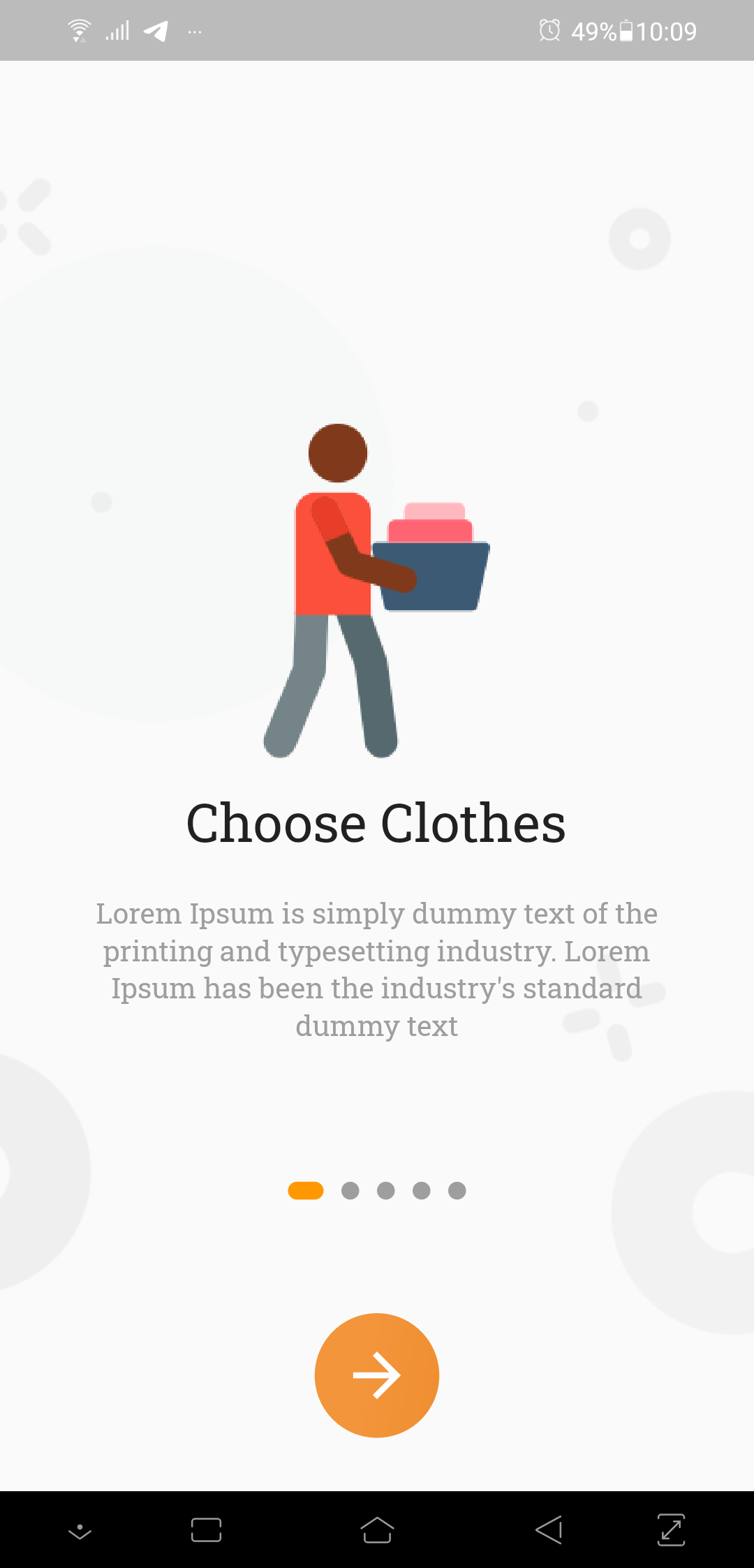 An android cloth ironing user interface built in flutter