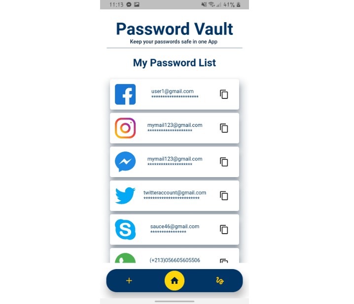 Keep And Save Your Password In One App Build With Flutter