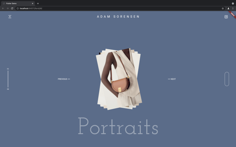 Fendi Women’s Lookbook created with Flutter