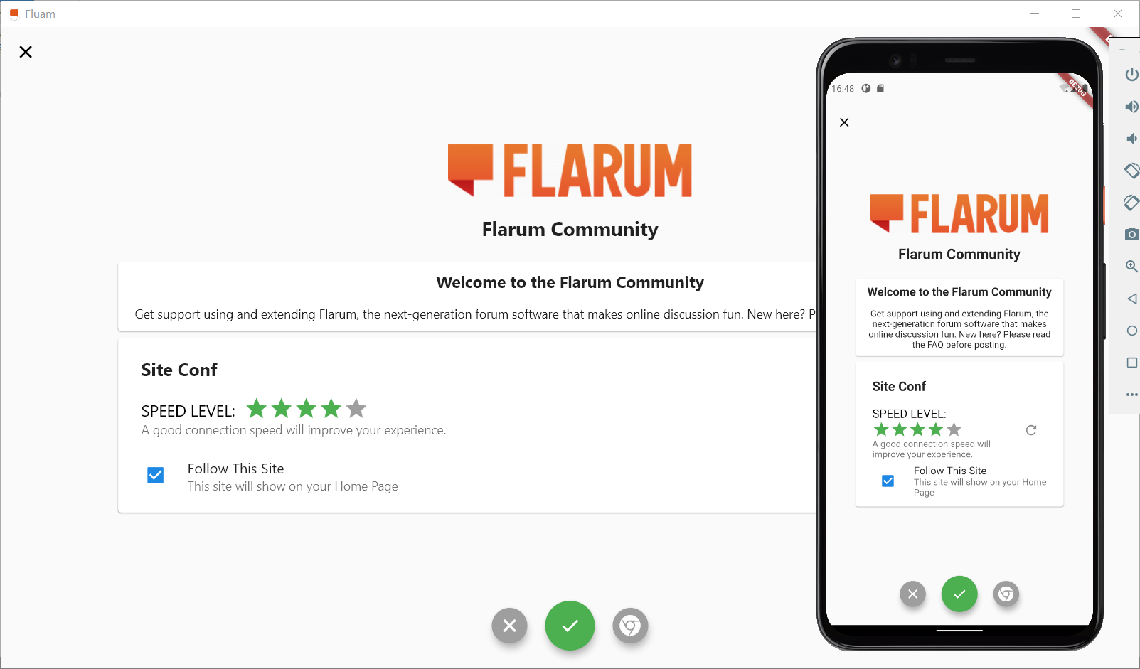 A flarum application build with flutter
