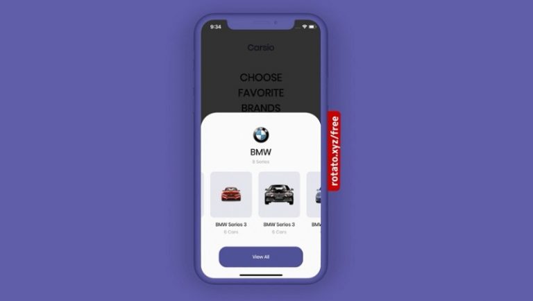 Car Store App Concept build with flutter