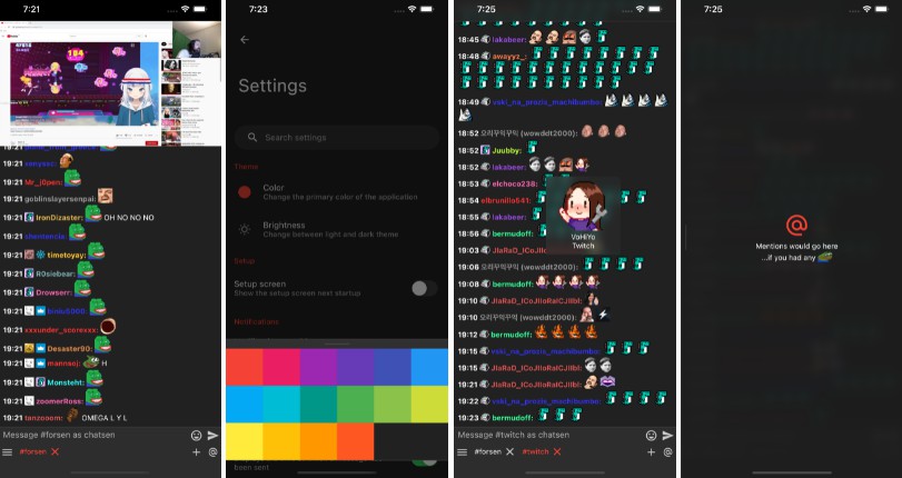 A cross-platform application that allows you to chat on Twitch with support