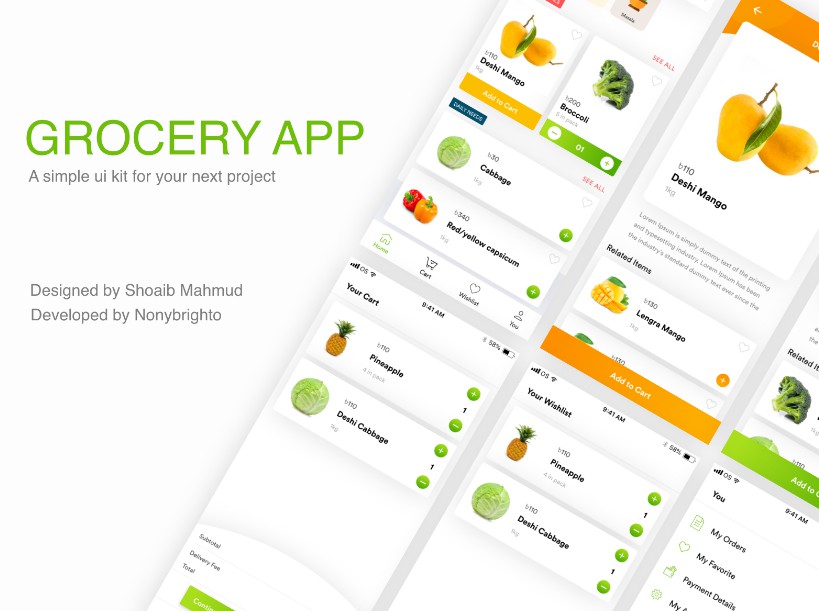 A beautiful Grocery Ecommerce App with flutter