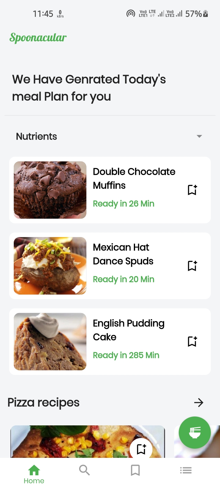 A Flutter Recipe app with spoonacular API