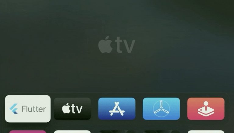 Flutter demo application for Apple TV (tvos) using custom Flutter engine
