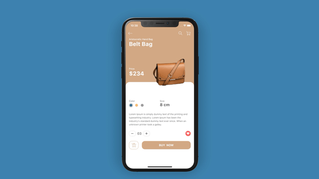 A Nice and clean Online Shop app UI using Flutter