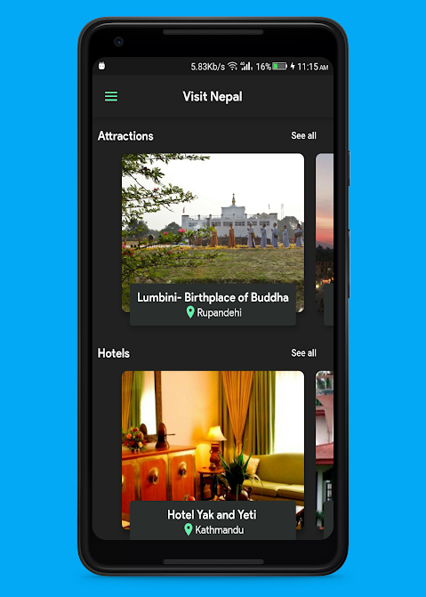 Visit Nepal : Tourism app made with Flutter and Django