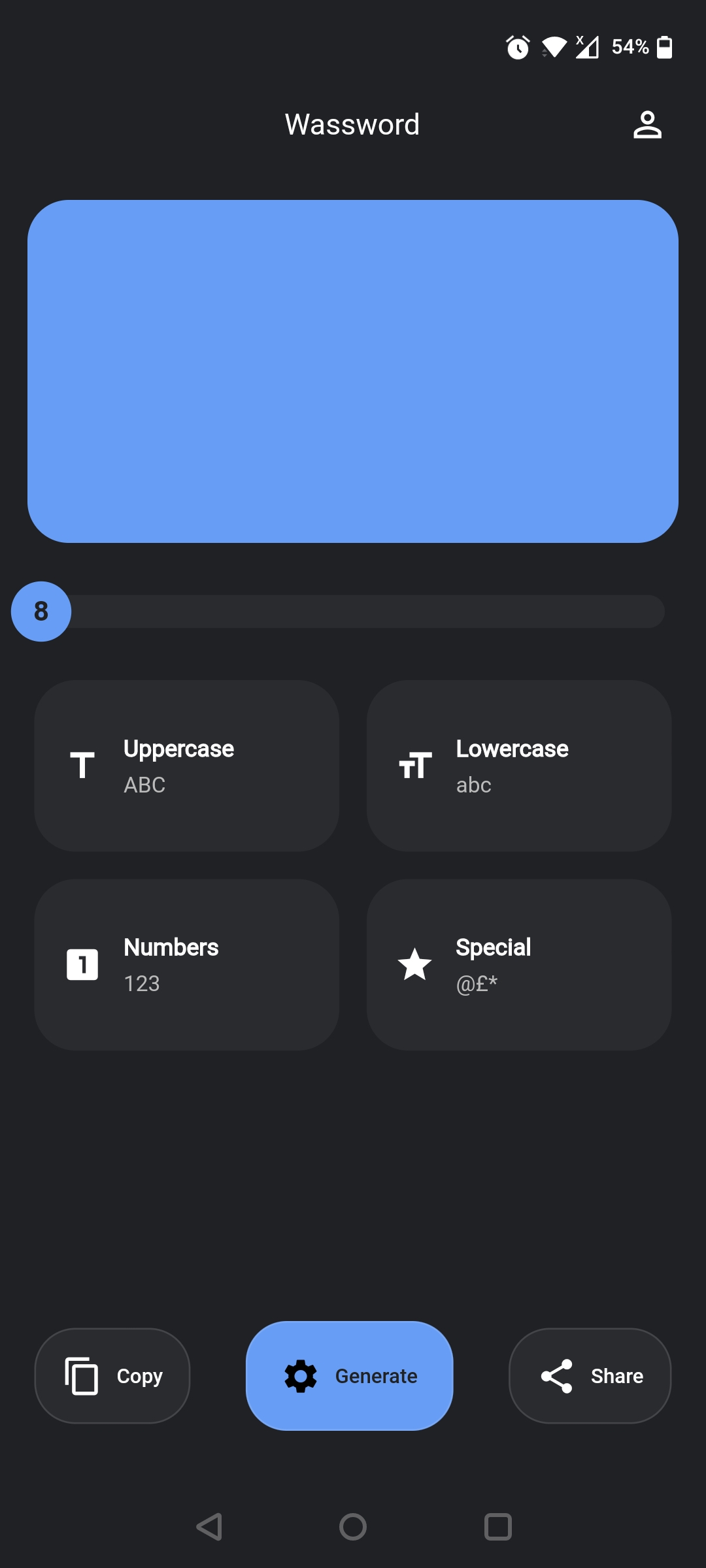 An Android App built with Flutter to generate passwords