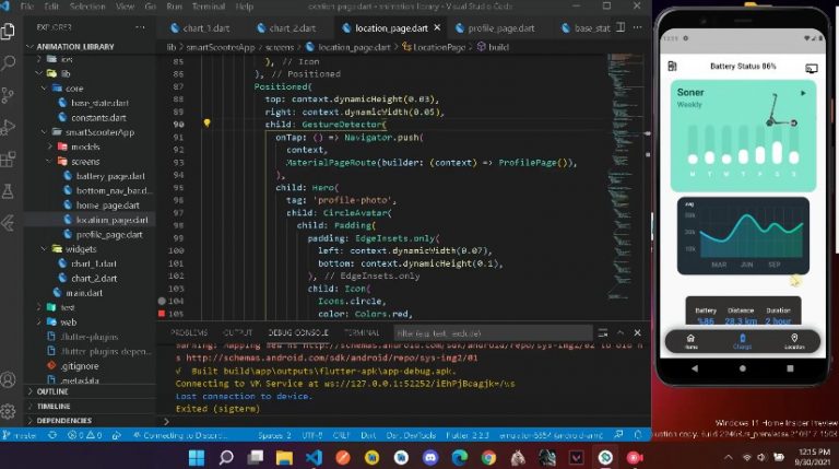 Animated E-Scooter Mobile App UI with Flutter