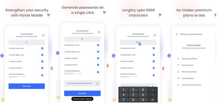 Open source password generator app using flutter for Android and iOS