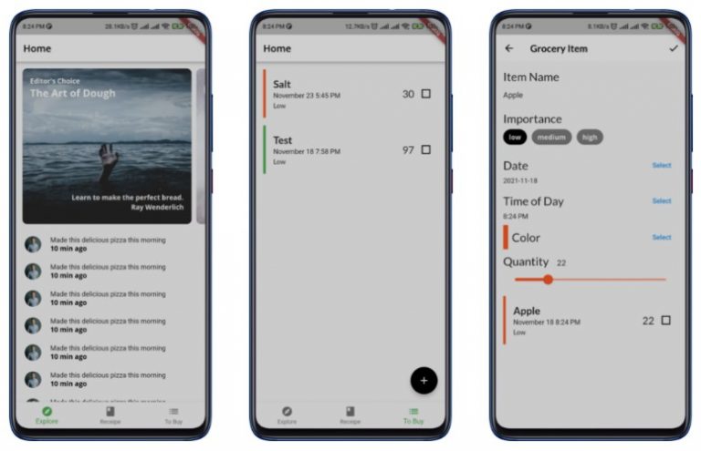Flutter Grocery App with provider state management