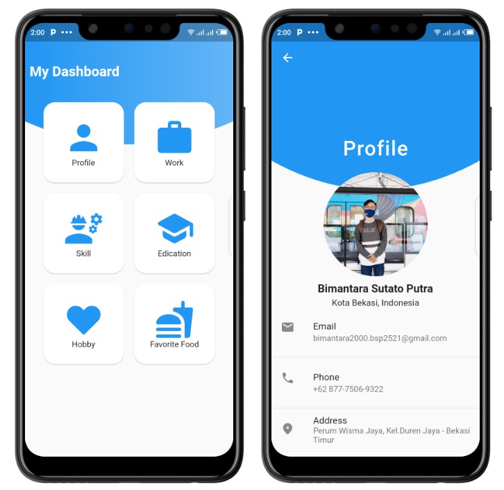 Portfolio Mobile Apps using Flutter