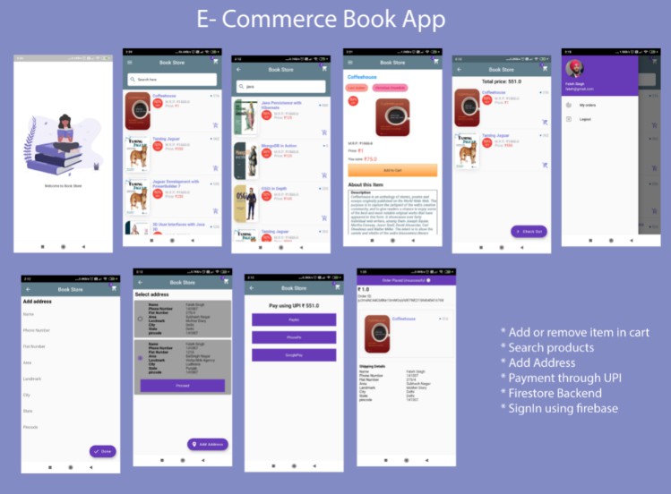 A complete Flutter E-Commerce Book Store application built using firebase as backend