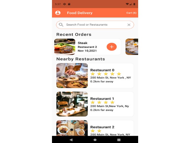 A Food Delivary UI App Built With Flutter