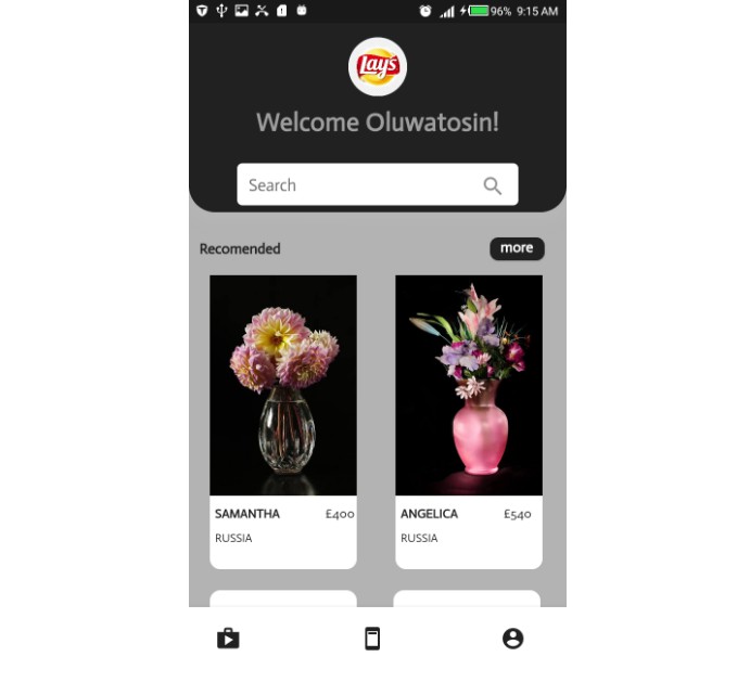 Lays Flowers UI For Flutter
