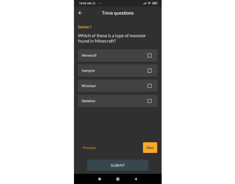 A trivia/quiz app made in flutter for answering fun trivia questions
