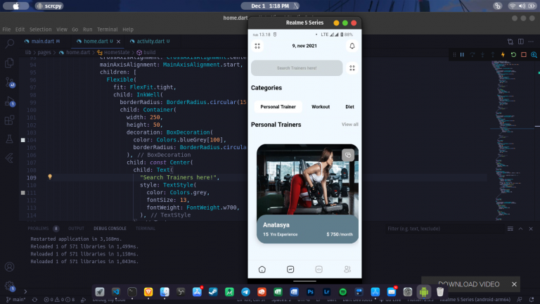 A Fitnes Mobile App Using Flutter
