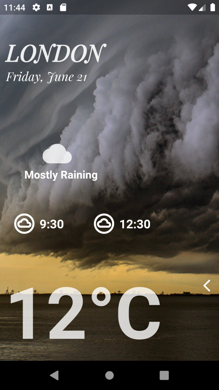 A Simple Weather App UI For Flutter