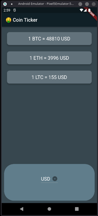 Bitcoin Ticker App which will fetch you the real time Bitcoin exchange values written in Flutter