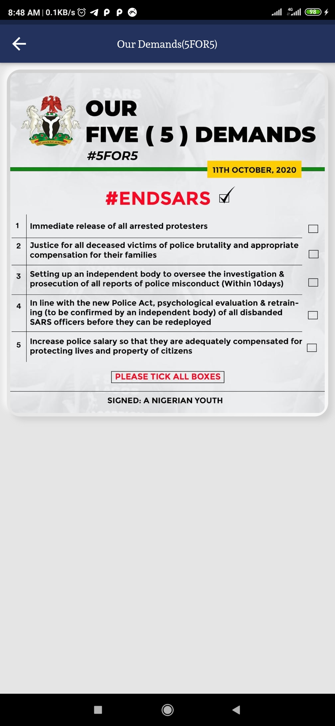 A Flutter App for EndSAR in Nigeria