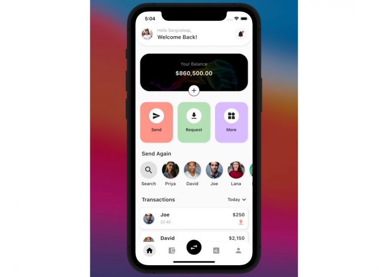 A banking app built with flutter
