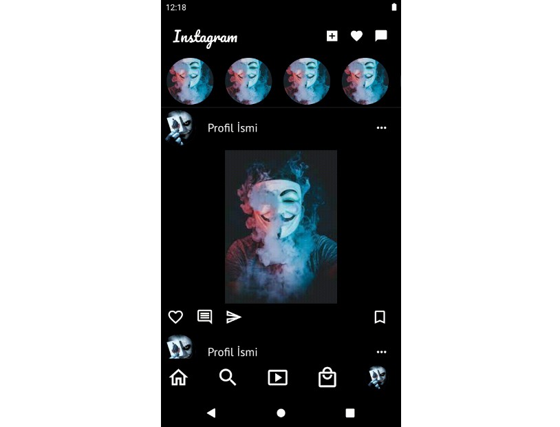 An Instagram homepage design experiment with Flutter