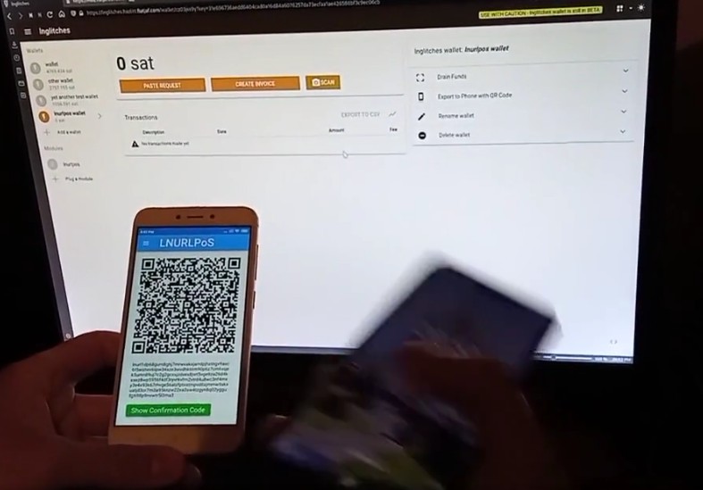 A phone app that works as an offline lnurl-based point-of-sale