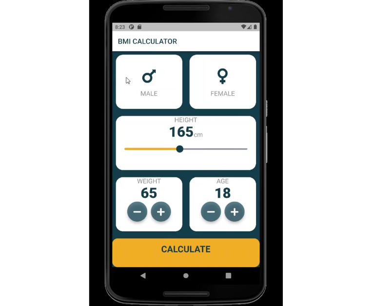 A Body Mass Index Calculator App For Flutter