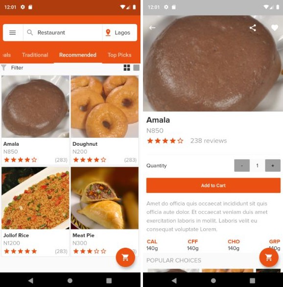 A food ordering app built with flutter and firebase