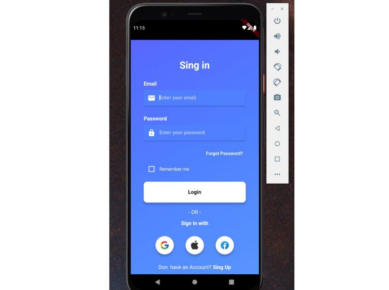 A Simple Login UI Example For Flutter