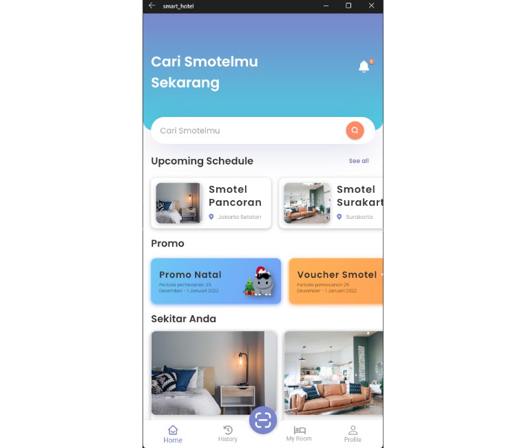 A flutter app that enhances the concept of smart hotels