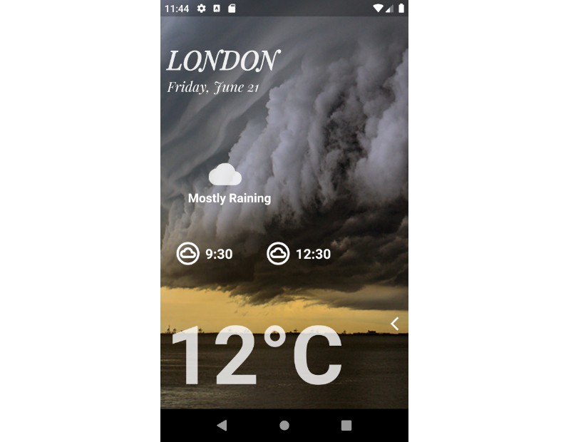 A Simple Weather App UI For Flutter