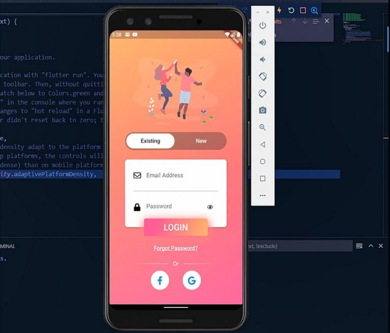 Login and Sign up Screens UI For Flutter