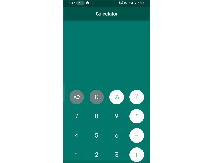 A calculator app with basic functionalities for flutter