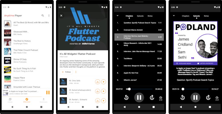 The simple Podcast playing app for Android & iOS, built with Dart & Flutter