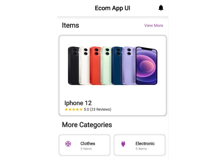 Ecommerce App UI Using Flutter