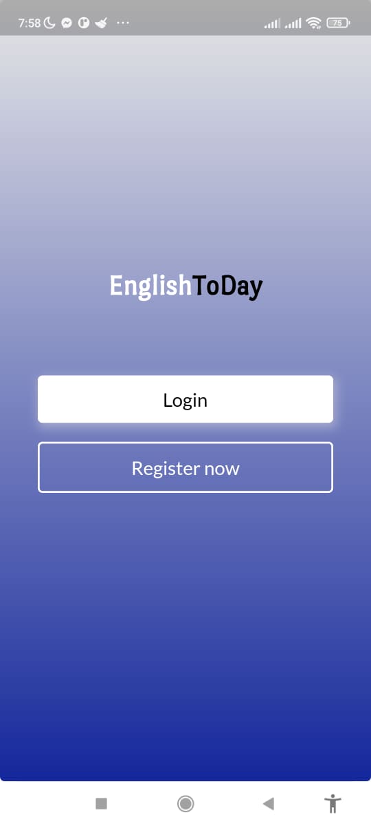 English learning Android application created with Flutter